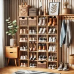 estanteria con 24 compartimentos como Soluciones para guardar zapatos